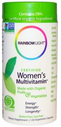 Rainbow Light, Certified Womens Multivitamin, 120 Veggie Caps ,الفيتامينات، النساء الفيتامينات