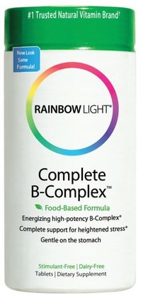 Rainbow Light, Complete B-Complex, Food Based Formula, 90 Tablets ,الفيتامينات، فيتامين ب المركب، فيتامين ب