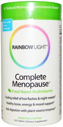 Rainbow Light, Complete Menopause Food-Based Multivitamin, 120 Tablets ,الفيتامينات، الفيتامينات، المعادن، الكالسيوم والمغنيسيوم