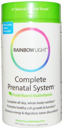 Rainbow Light, Complete Prenatal System, Food-Based Multivitamin, 180 Tablets ,الفيتامينات، الفيتامينات قبل الولادة