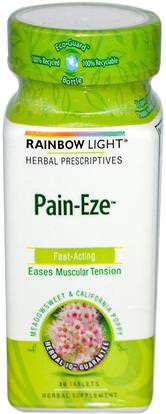 Rainbow Light, Herbal Prescriptive, Pain-Eze, 30 Tablets ,الصحة، الكاليفورنيا.، خشخاش نبات مخدر