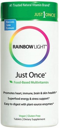 Rainbow Light, Just Once, Food-Based Multivitamin, 120 Tablets ,الفيتامينات، الرجال الفيتامينات، النساء الفيتامينات المتعددة
