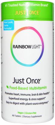 Rainbow Light, Just Once, Food-Based Multivitamin, 60 Tablets ,الفيتامينات، الرجال الفيتامينات، النساء الفيتامينات المتعددة