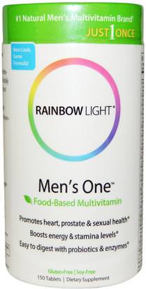 Rainbow Light, Just Once, Mens One, Food-Based Multivitamin, 150 Tablets ,الفيتامينات، الرجال الفيتامينات، الرجال