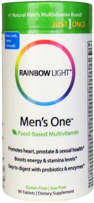 Rainbow Light, Just Once, Mens One, Food-Based, Multivitamin, 90 Tablets ,الفيتامينات، الرجال الفيتامينات