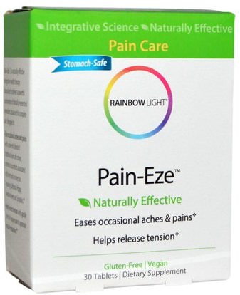 Rainbow Light, Pain-Eze, 30 Tablets ,الصحة، الكاليفورنيا.، خشخاش نبات مخدر