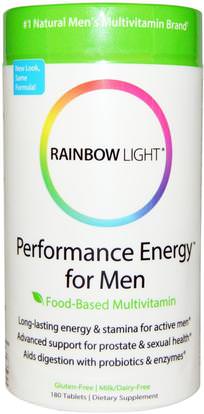 Rainbow Light, Performance Energy for Men, Food-Based Multivitamin, 180 Tablets ,الصحة، الطاقة، الفيتامينات، الرجال الفيتامينات