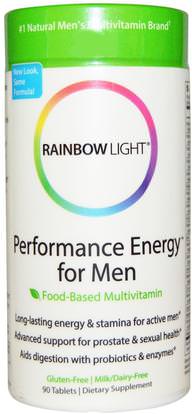 Rainbow Light, Performance Energy for Men, Food-Based Multivitamin, 90 Tablets ,الفيتامينات، الرجال الفيتامينات