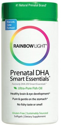 Rainbow Light, Prenatal DHA, Smart Essentials, 60 Softgels ,المكملات الغذائية، إيفا أوميجا 3 6 9 (إيبا دا)، دا، الصحة، وومين