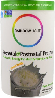 Rainbow Light, Prenatal & Postnatal Protein, Creamy Vanilla, 10.5 oz (297 g) ,والمكملات الغذائية، والبروتين