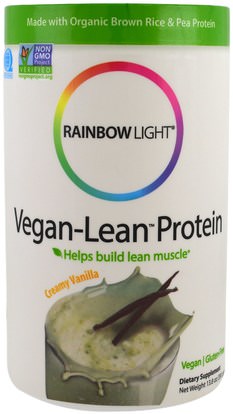 Rainbow Light, Vegan-Lean Protein, Creamy Vanilla, 13.8 oz (391 g) ,والمكملات الغذائية، والبروتين