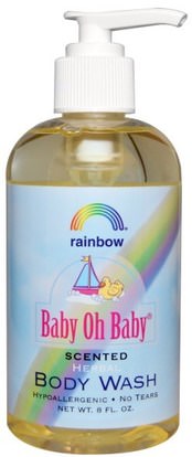 Rainbow Research, Baby Oh Baby, Herbal Body Wash, Scented, 8 fl oz ,حمام، الجمال، هلام الاستحمام، الاطفال غسل الجسم، هلام الاستحمام الاطفال