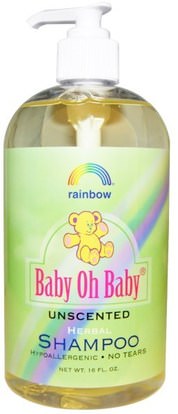 Rainbow Research, Baby Oh Baby, Herbal Shampoo, Unscented, 16 fl oz ,حمام، الجمال، الشامبو