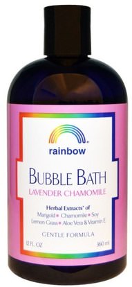 Rainbow Research, Bubble Bath, Lavender Chamomile, Gentle Formula, 12 fl oz (360 ml) ,حمام، الجمال، حمام الفقاعة