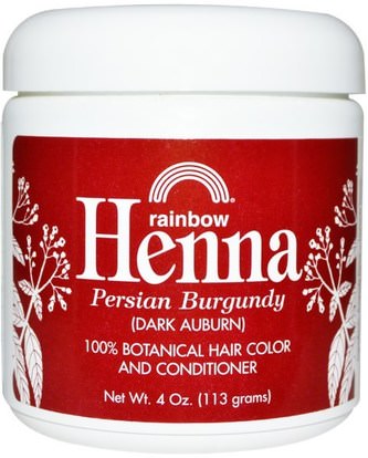 Rainbow Research, Henna, Hair Color and Conditioner, Burgundy (Dark Auburn), 4 oz (113 g) ,حمام، الجمال، الشعر، فروة الرأس، لون الشعر، العناية بالشعر