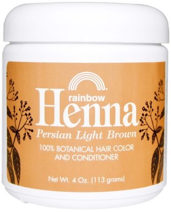 Rainbow Research, Henna, Hair Color and Conditioner, Light Brown, 4 oz (113 g) ,حمام، الجمال، الشعر، فروة الرأس، لون الشعر، العناية بالشعر