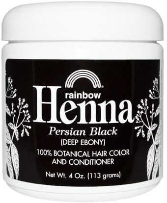 Rainbow Research, Henna, Hair Color & Conditioner, Black (Deep Ebony), 4 oz (113 g) ,حمام، الجمال، الشعر، فروة الرأس، لون الشعر، العناية بالشعر