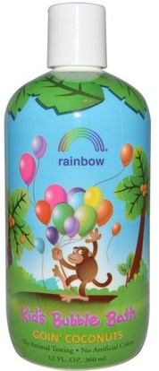 Rainbow Research, Kids Bubble Bath, Goin Coconuts, 12 fl oz (360 ml) ,حمام، الجمال، حمام الفقاعة، الأطفال، حمام الفقاعة