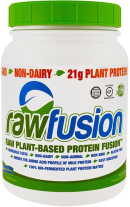Raw Fusion, Raw Plant-Based Protein Fusion, Vanilla Bean, 32.6 oz (927 g) ,والمكملات الغذائية، والبروتين