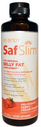 Rebody Safslim, The Original Belly Fat Supplement, Delicious Berry Cream Fusion, 16 oz (454 g) ,وفقدان الوزن، والنظام الغذائي، وحرق الدهون