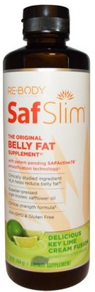 Rebody Safslim, The Original Belly Fat Supplement, Delicious Key Lime Cream Fusion, 16 oz (454 g) ,وفقدان الوزن، والنظام الغذائي، والصحة
