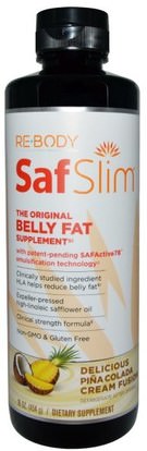 Rebody Safslim, The Original Belly Fat Supplement, Pia Colada Cream Fusion, 16 oz (454 g) ,وفقدان الوزن، والنظام الغذائي، وحرق الدهون