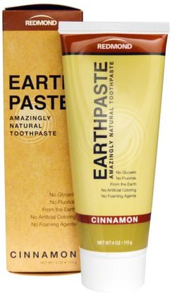 Redmond Trading Company, Earthpaste, Amazingly Natural Toothpaste, Cinnamon, 4 oz (113 g) ,حمام، الجمال، العناية بالفم عن طريق الفم، إكسيليتول العناية بالفم، معجون الأسنان