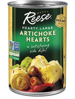 Reese, Artichoke Hearts, 5-7 Large Size, 14 oz (396 g) ,الغذاء، السلع المعلبة، الخضروات المعلبة، الصحة، دعم الكوليسترول، الخرشوف
