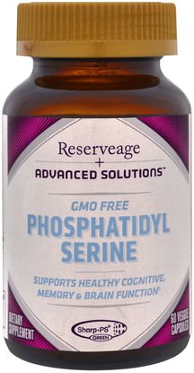 ReserveAge Nutrition, Phosphatidyl Serine, 60 Veggie Caps ,والصحة، واضطراب نقص الانتباه، إضافة، أدهد، الدماغ