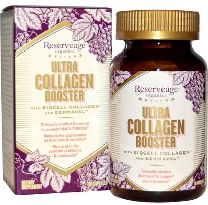 ReserveAge Nutrition, Ultra Collagen Booster, 90 Capsules ,الصحة، العظام، هشاشة العظام، نوع الكولاجين الثاني، مكافحة الشيخوخة
