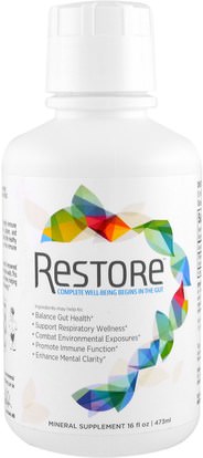 Restore, For Gut Health Mineral Supplement, 16 fl oz (473 ml) ,المكملات الغذائية، المعادن، المعادن السائلة