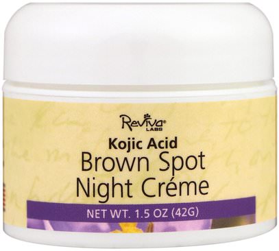 Reviva Labs, Brown Spot Night Creme, 1.5 oz (42 g) ,الجمال، العناية بالوجه، الكريمات المستحضرات، الأمصال، الصحة، الجلد، الكريمات الليلية