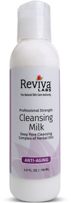 Reviva Labs, Cleansing Milk, 4 fl oz (118 ml) ,الجمال، العناية بالوجه، منظفات الوجه