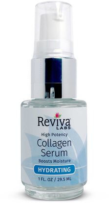 Reviva Labs, Collagen Serum, 1 fl oz (29.5 ml) ,الصحة، العظام، هشاشة العظام، الكولاجين، الجمال، العناية بالوجه