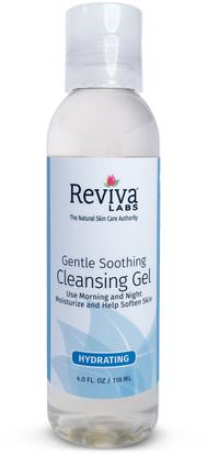 Reviva Labs, Gentle Soothing Cleansing Gel, 4 fl oz (118 ml) ,الجمال، العناية بالوجه، منظفات الوجه