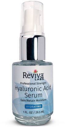 Reviva Labs, Hyaluronic Acid Serum, 1 fl oz (29.5 ml) ,الجمال، العناية بالوجه، الكريمات المستحضرات، الأمصال، الصحة، مصل الجلد