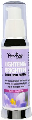 Reviva Labs, Lighten & Brighten, Dark Spot Serum, 1 fl oz (29.5 ml) ,الصحة، الجلد المصل، الجمال، العناية بالوجه، نوع البشرة مكافحة الشيخوخة الجلد