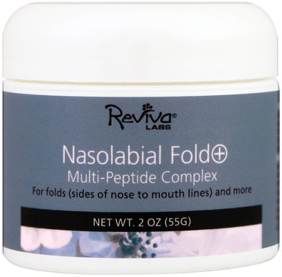 Reviva Labs, Nasolabial Fold+ Multi-Peptide Complex, 2 oz (55 g) ,المكملات الغذائية، دماي، العناية بالوجه، الكريمات المستحضرات، الأمصال