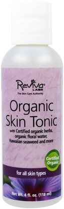 Reviva Labs, Organic Skin Tonic, 4 fl oz (118 ml) ,الجمال، العناية بالوجه، أحبار الوجه