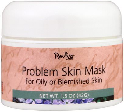 Reviva Labs, Problem Skin Mask, 1.5 oz (42 g) ,الجمال، العناية بالوجه، حب الشباب، نوع الجلد حب الشباب الجلد المعرضة