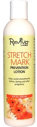 Reviva Labs, Stretch Mark Prevention Lotion, 8 fl oz (236 ml) ,حمام، الجمال، غسول الجسم، الحمل
