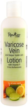 Reviva Labs, Varicose Vein Lotion with Vitamin P, For All Skin Types, 8 fl oz (236 ml) ,الصحة، المرأة، الجلد