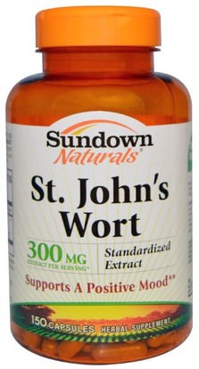 Sundown Naturals, St. Johns Wort, 300 mg, 150 Capsules ,الأعشاب، الشارع. جونز، ورت