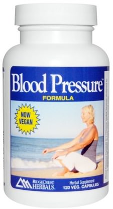RidgeCrest Herbals, Blood Pressure Formula, 120 Veggie Caps ,والصحة، وضغط الدم