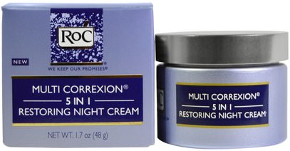 RoC, Multi Correxion, 5 In 1, Restoring Night Cream, 1.7 oz (48 g) ,الصحة، الجلد، العناية بالوجه، الكريمات الليلية
