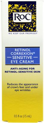 RoC, Retinol Correxion Sensitive Eye Cream, 0.5 fl oz (15 ml) ,الجمال، العناية بالوجه، كريمات التجاعيد