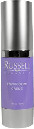 Russell Organics, Enviroderm Creme, 1 fl oz (30 ml) ,الجمال، العناية بالوجه، الكريمات المستحضرات، الأمصال