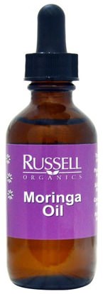 Russell Organics, Moringa Oil, 2 fl oz (60 ml) ,الصحة، الجلد، حمام، زيوت التجميل