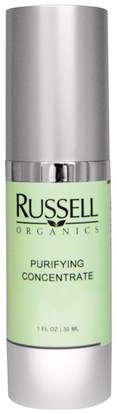 Russell Organics, Purifying Concentrate, 1 fl oz (30 ml) ,الجمال، العناية بالوجه، الكريمات المستحضرات، الأمصال