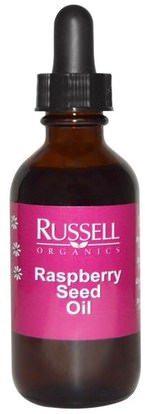 Russell Organics, Raspberry Seed Oil, 2 fl oz (60 ml) ,الصحة، الجلد، حمام، زيوت التجميل
